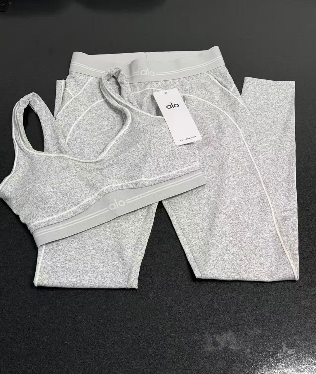 Grey/White Color Heart Throb Legging